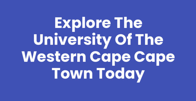 University Of The Western Cape Cape Town campus view