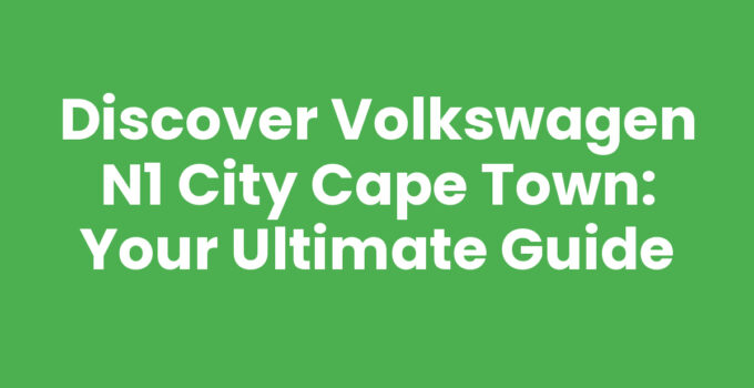 Volkswagen N1 City Cape Town exterior showcasing the dealership