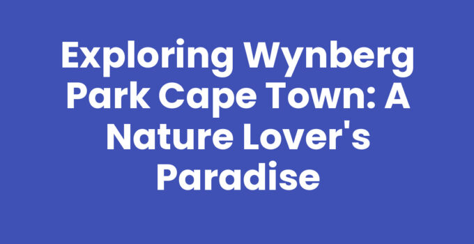 Wynberg Park Cape Town with lush greenery and peaceful ponds